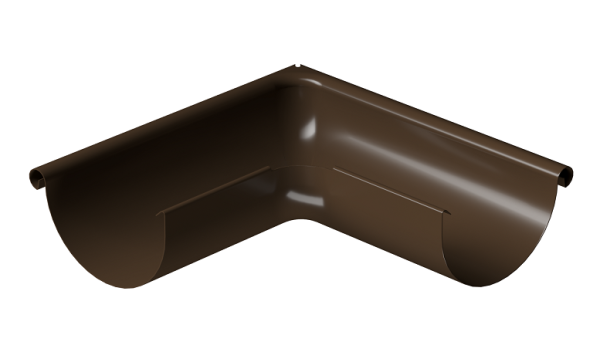 Угол внешний 90° D125 Döcke STAL PREMIUM Каштан, (RAL 8017) купить в Уфе