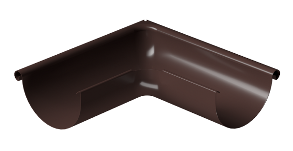 Угол внешний 90° D125 Döcke STAL PREMIUM Шоколад, (RAL 8019) купить в Уфе