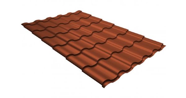 Металлочерепица кредо GL 0,5 GreenСoat Pural RR 750 кирпично-красный (RAL 8004 терракота) купить в Уфе