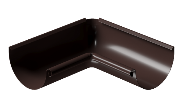 Угол внутренний 90° D125 Döcke STAL PREMIUM Шоколад, (RAL 8019) купить в Уфе