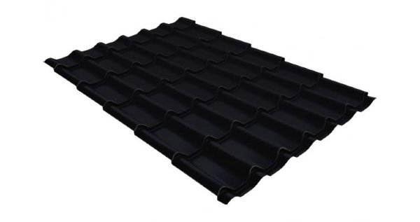 Металлочерепица классик GL 0,5 Velur20 RAL 9005 черный купить в Уфе