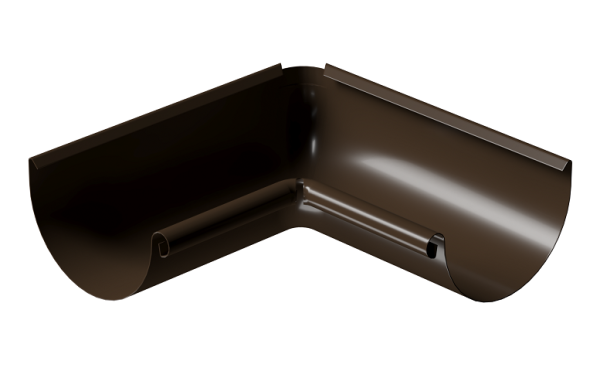 Угол внутренний 90° D125 Döcke STAL PREMIUM Каштан, (RAL 8017) купить в Уфе