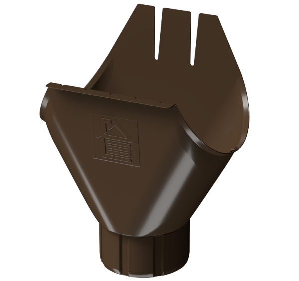 Воронка желоба D125 Döcke STAL PREMIUM Каштан, (RAL 8017) купить в Уфе