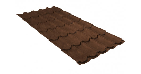 Металлочерепица квинта плюс 0,45 Safari Twincolor Brown купить в Уфе
