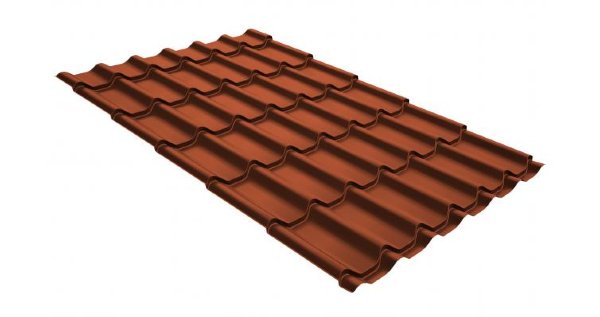 Металлочерепица классик GL 0,5 GreenCoat Pural RR 750 кирпично-красный (RAL 8004 терракота) купить в Уфе