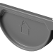 Заглушка желоба D125 Döcke STAL PREMIUM Графит, (RAL 7024) купить в Уфе