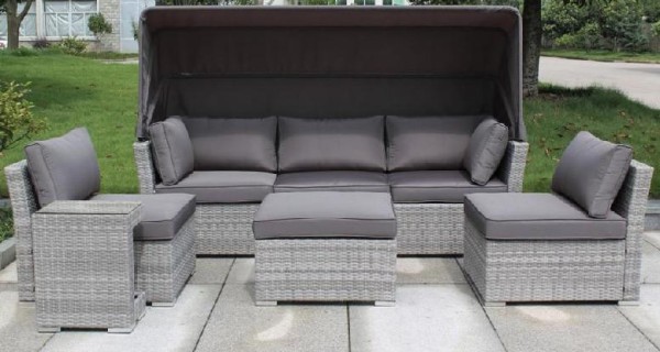 Диван-Трансформер AFINA плетеный из иск. ротанга AFM-320G Grey купить в Уфе