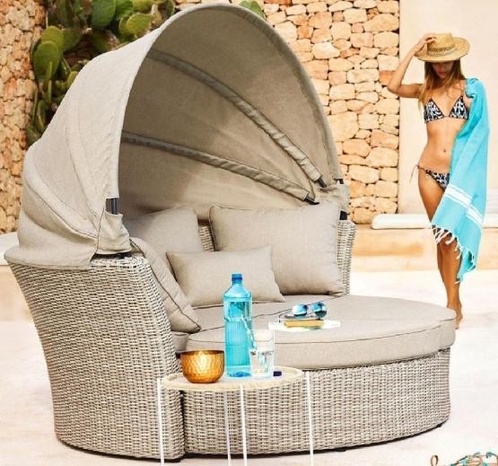 Диван-Трансформер AFINA плетеный из иск. ротанга AFM-325 Beige купить в Уфе