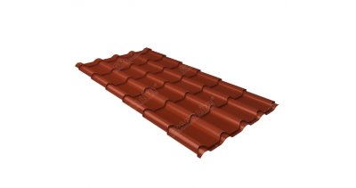 Металлочерепица камея 0,45 Drap RAL 8004 терракота
