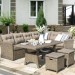 Комплект мебели AFINA плетеной из иск. ротанга AFM-307B Beige купить в Уфе