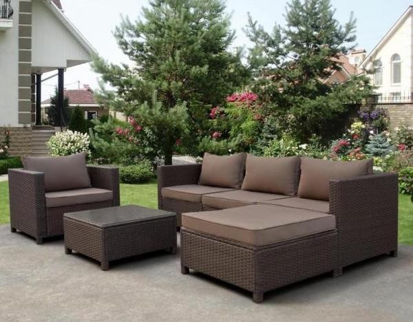 Комплект мебели AFINA плетеной из иск. ротанга YR821A Brown/Beige купить в Уфе