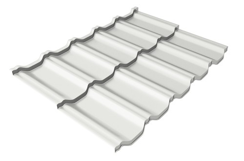Металлочерепица модульная Квинта Uno Grand Line c 3D резом 0,5 Satin RAL 9003 сигнальный белый купить в Уфе