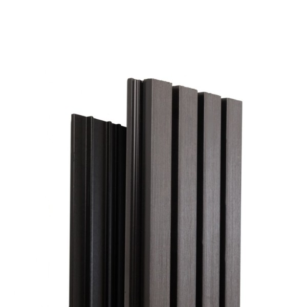 Фасадная доска Ecodecking Техно реечная 200х26х3000 Графит купить в Уфе
