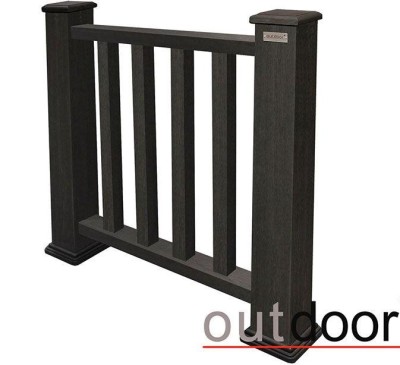 Ограждение из ДПК Outdoor Классик 3D STORM чёрный