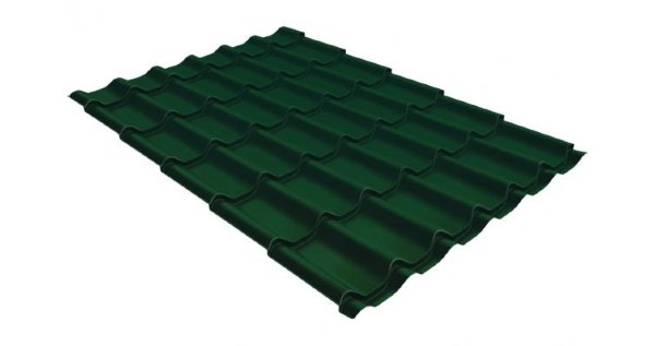 Металлочерепица классик 0,5 Satin RAL 6005 зеленый мох купить в Уфе