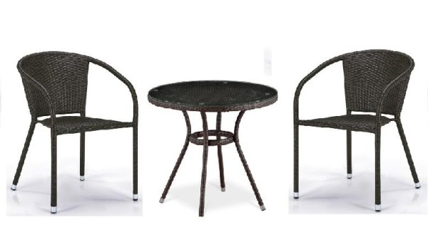 Комплект плетеной мебели AFINA из иск. ротанга Асоль-7 T282ANT/Y137C-W53 Brown 2Pcs купить в Уфе