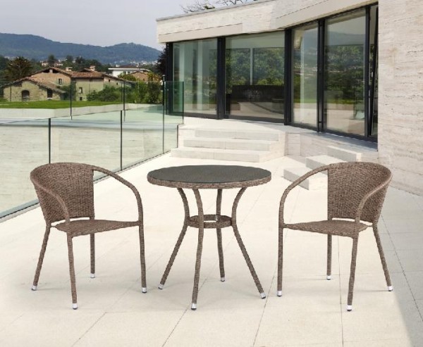 Комплект плетеной мебели AFINA из иск. ротанга T282ANT/Y137C-W56 Light Brown 2Pcs купить в Уфе