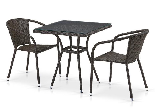 Комплект плетеной мебели AFINA из иск. ротанга T282BNT/Y137C-W53 Brown 2Pcs купить в Уфе