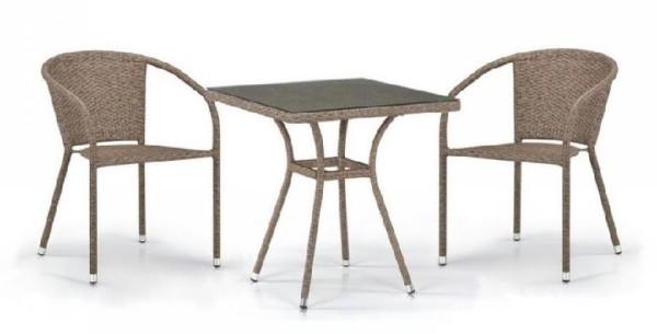 Комплект плетеной мебели AFINA из иск. ротанга T282BNT/Y137C-W56 Light Brown 2Pcs купить в Уфе