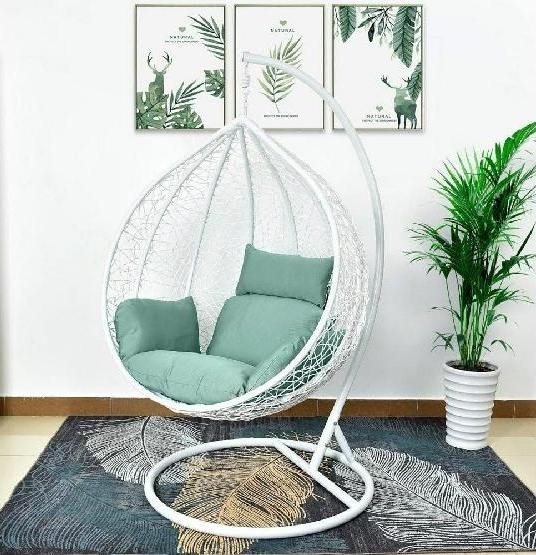 Кресло Подвесное из искусственного ротанга AFM-168A-XL White/Green купить в Уфе