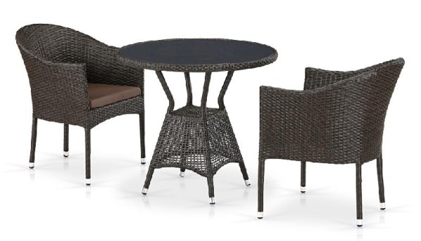 Комплект плетеной мебели AFINA из иск. ротанга T707ANS/Y350-W53 Brown 2Pcs купить в Уфе