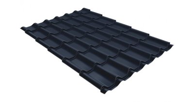 Металлочерепица классик GL 0,5 Quarzit lite RAL 7024 мокрый асфальт