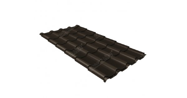 Металлочерепица камея 0,5 Satin RR 32 темно-коричневый купить в Уфе