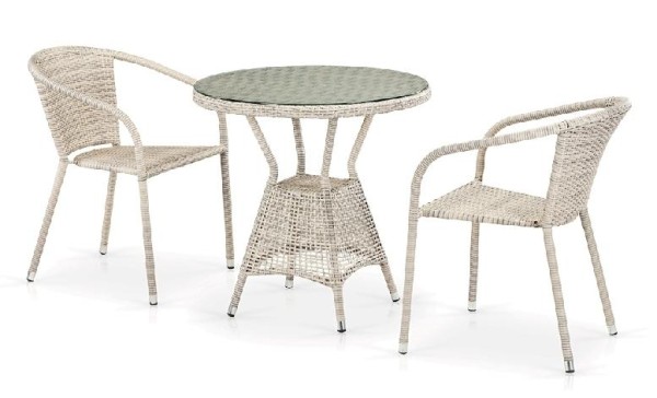 Комплект плетеной мебели AFINA из иск. ротанга T705ANT/Y137C-W85 Latte 2Pcs купить в Уфе