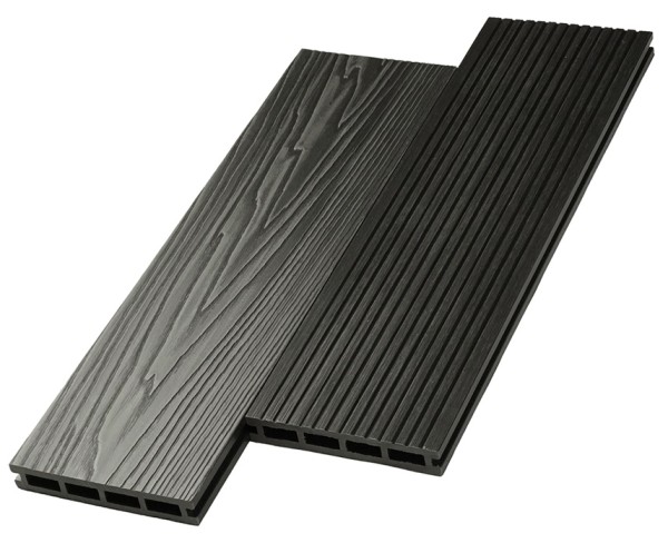Террасная доска ДПК NanoWood двусторонняя New 3D тиснение + вельвет Графит купить в Уфе
