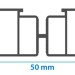 Лага алюминиевая KRONEX 50x25x3000 мм несущая купить в Уфе