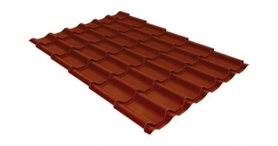 Металлочерепица классик GL 0,5 Velur20 RAL 8004 терракота