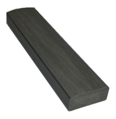 Лавочный брус Ecodecking Некст полнотелый брашированный 70х35 графит