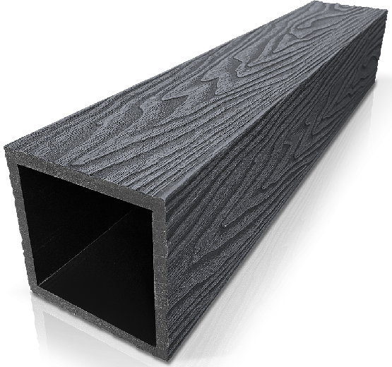Столб ДПК 3D GardenParkett фактура дерева Графит купить в Уфе