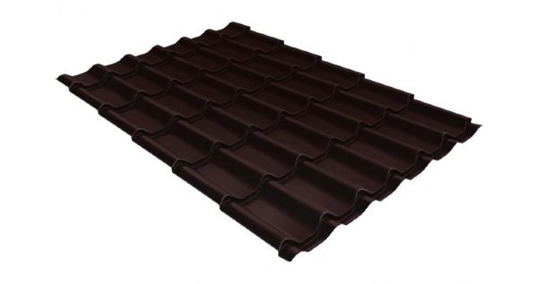 Металлочерепица классик 0,5 Satin RAL 8017 шоколад купить в Уфе
