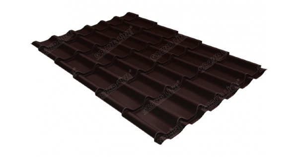 Металлочерепица классик GL 0,5 Quarzit RAL 8017 шоколад Metallic купить в Уфе