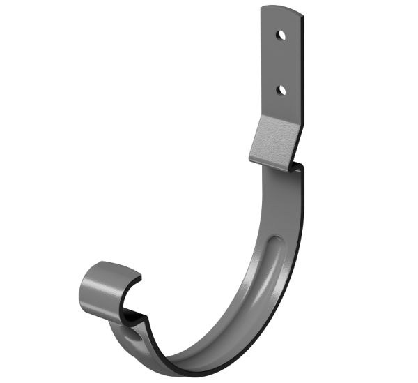 Карнизный крюк короткий (гнутый) D125 Döcke STAL PREMIUM Графит, (RAL 7024) купить в Уфе