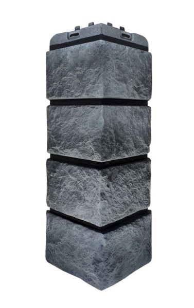 Угол наружный Grand Line Колотый Камень Антрацит, Шов чёрный купить в Уфе